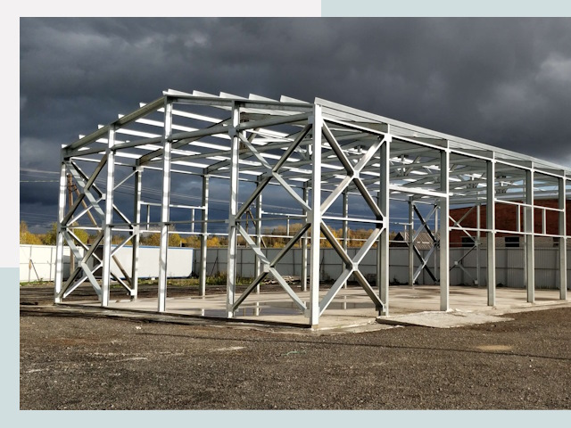 Двускатные ангары в Красноярск от 610 руб. за квадрат