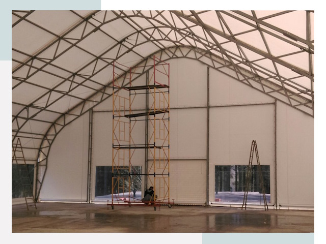 Шатровые ангары в Красноярске