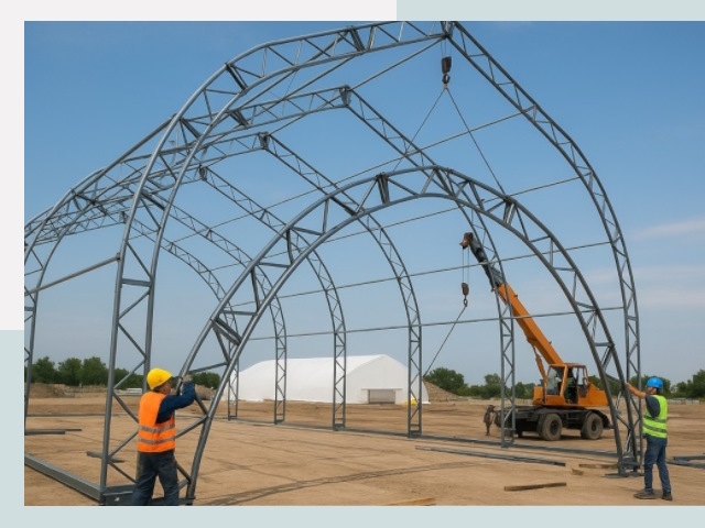 Монтаж ангаров в Красноярске от 610 руб. - Надежно и быстро