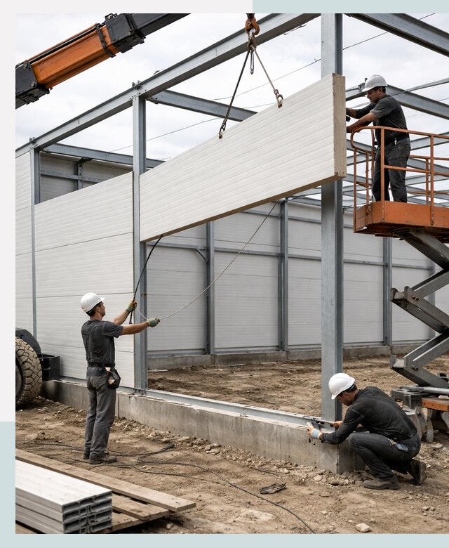 Строительство складов из сэндвич панелей в Красноярске под ключ